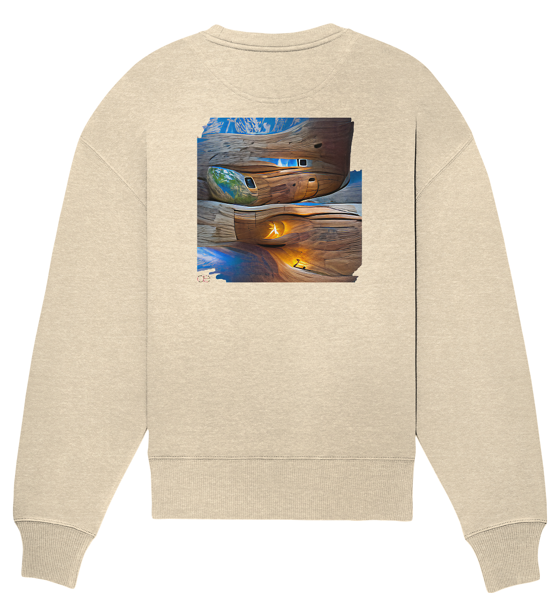 Ai Earth Perspective - Organic Oversize Sweatshirt