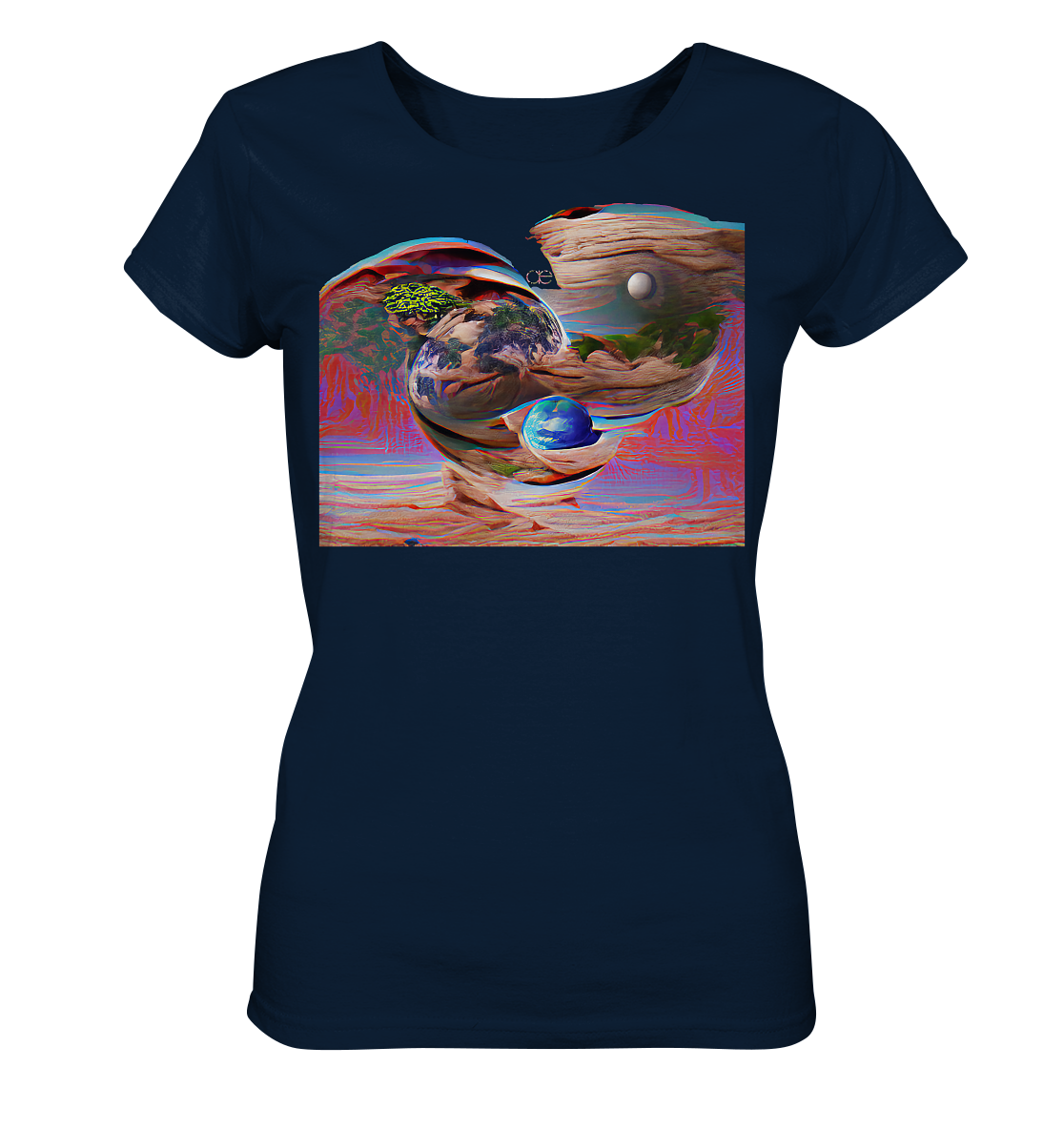 Ai Orbit Flora - Ladies Organic Basic Shirt