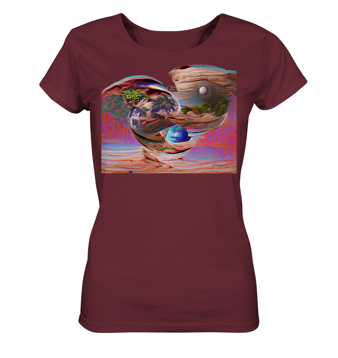 Ai Orbit Flora - Ladies Organic Basic Shirt