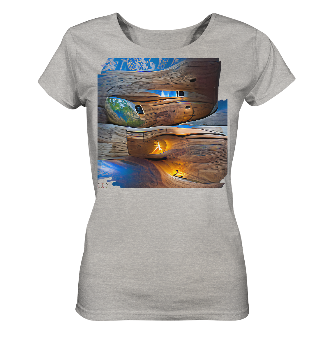 Ai Earth Perspective - Ladies Organic Shirt (meliert)