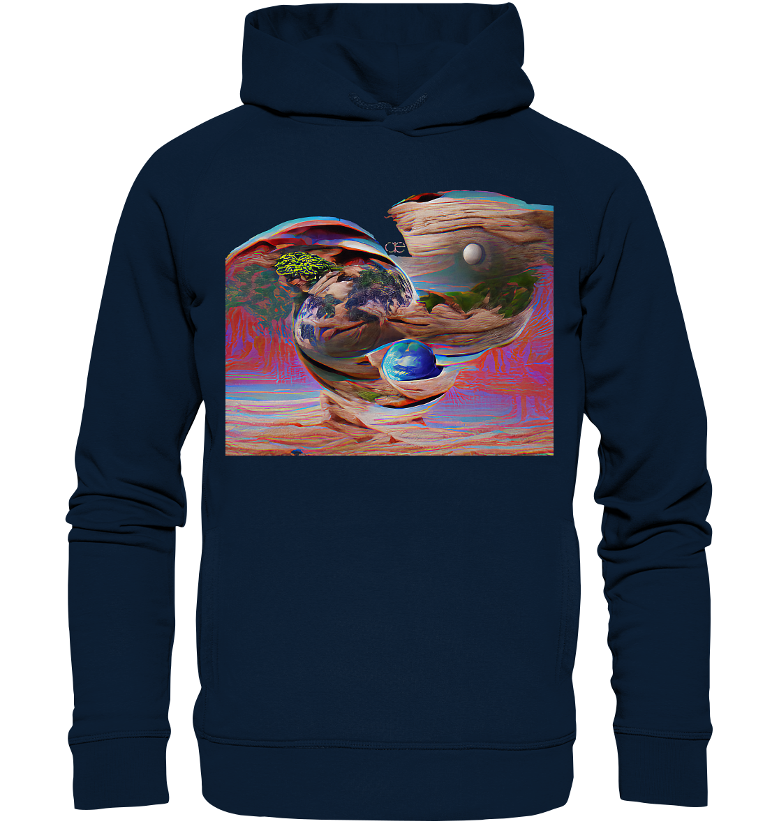 Ai Orbit Flora - Organic Fashion Hoodie