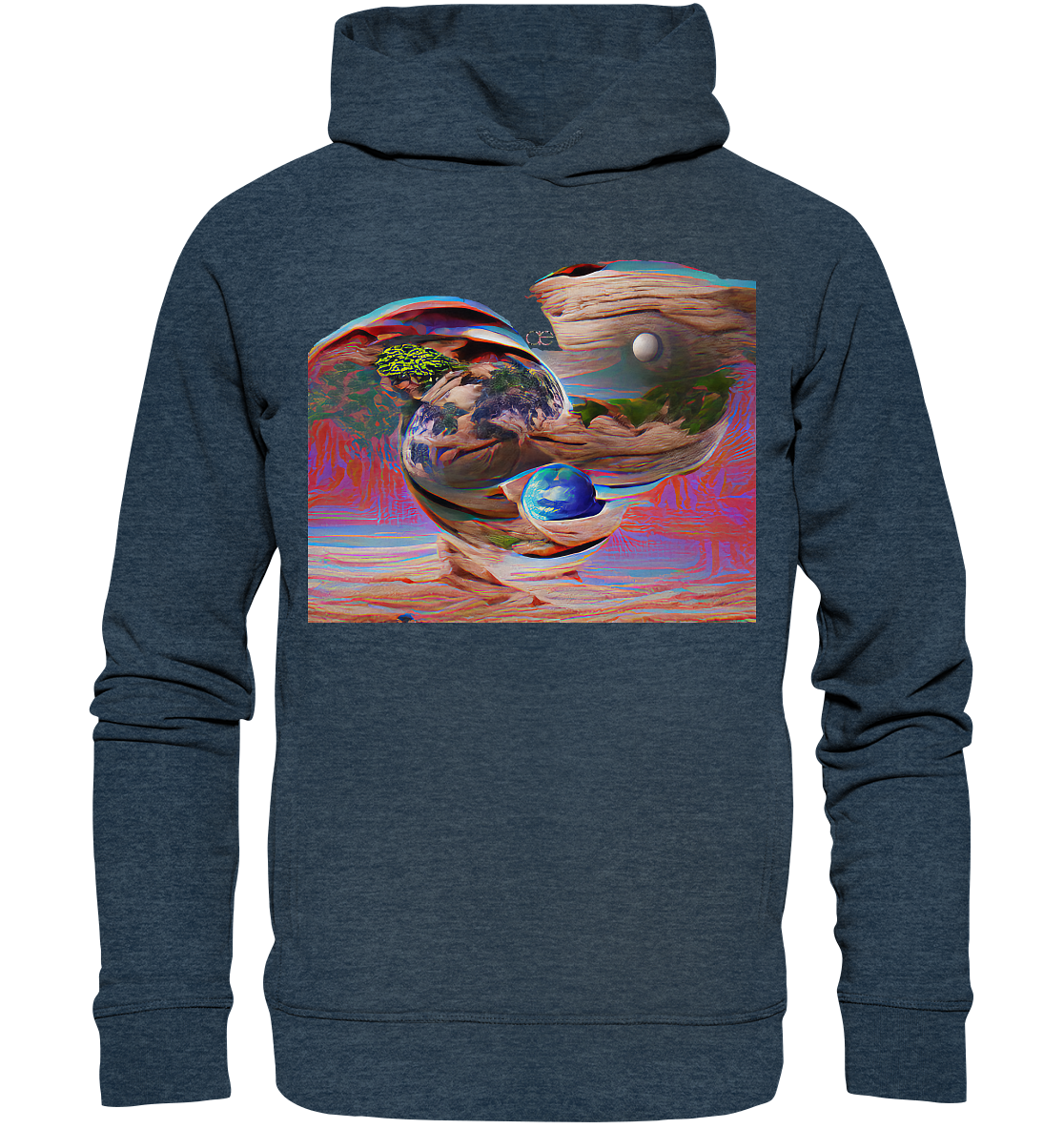 Ai Orbit Flora - Organic Fashion Hoodie