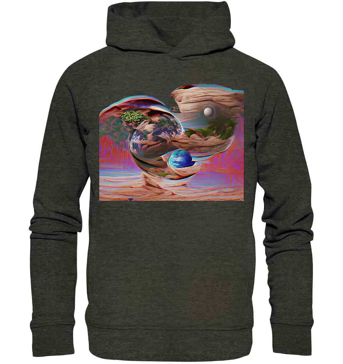 Ai Orbit Flora - Organic Fashion Hoodie