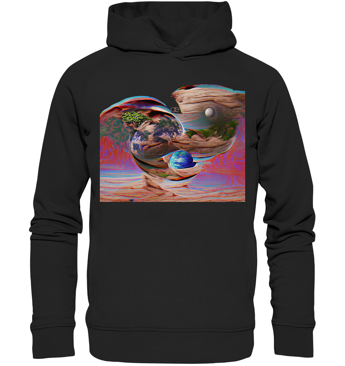 Ai Orbit Flora - Organic Fashion Hoodie