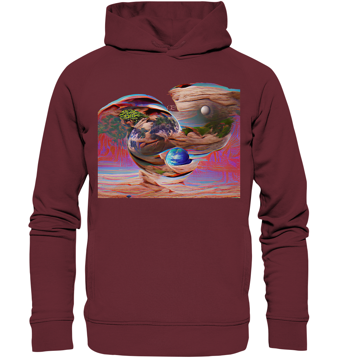 Ai Orbit Flora - Organic Fashion Hoodie