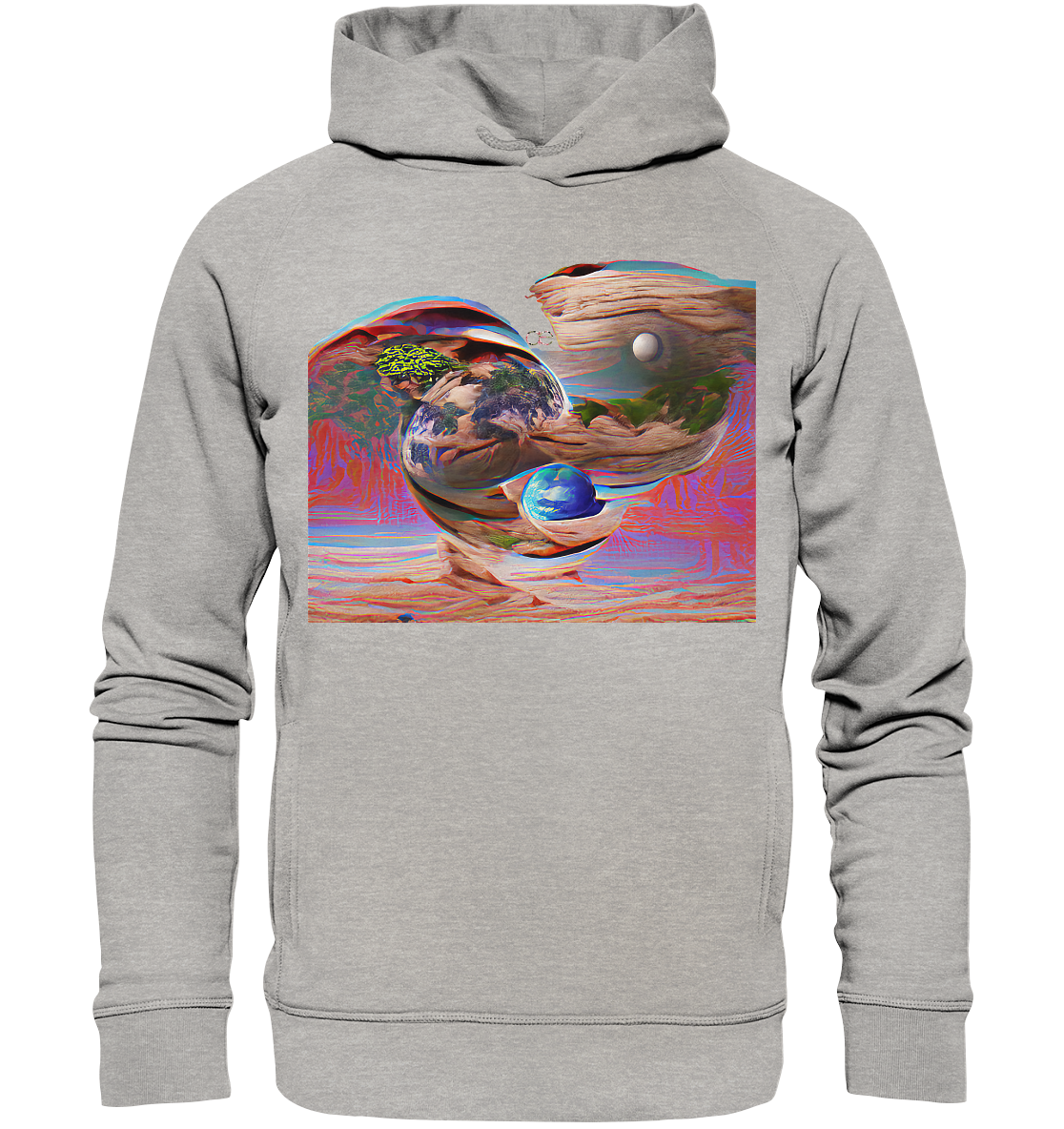 Ai Orbit Flora - Organic Fashion Hoodie