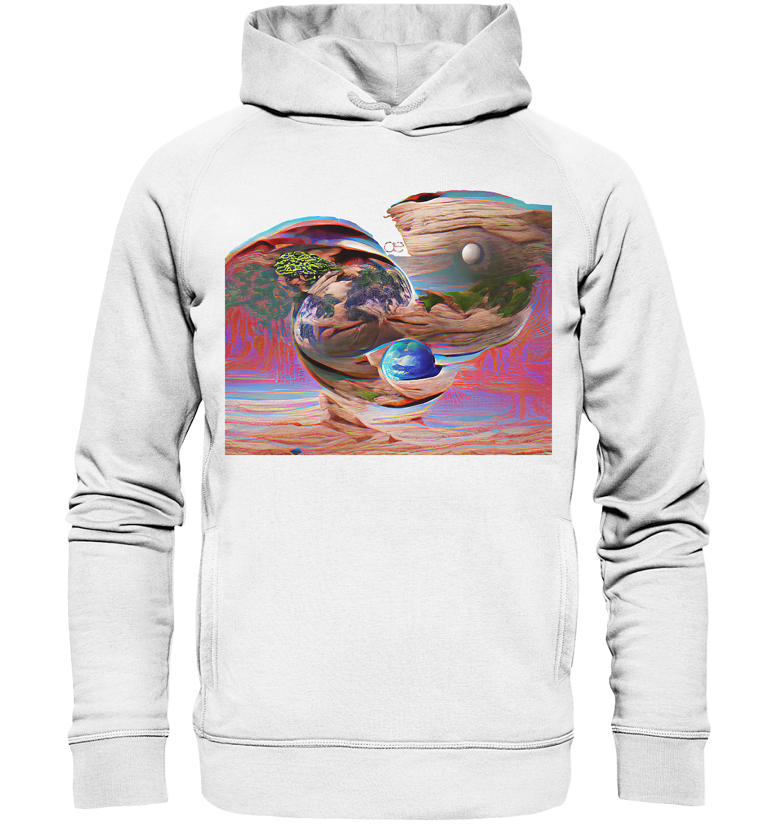 Ai Orbit Flora - Organic Fashion Hoodie