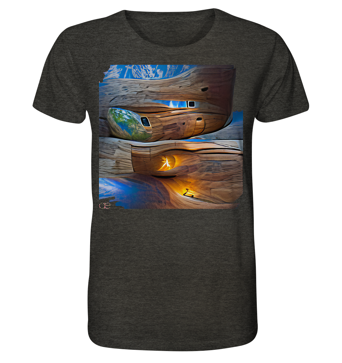 Ai Earth Perspective - Organic Shirt (meliert)