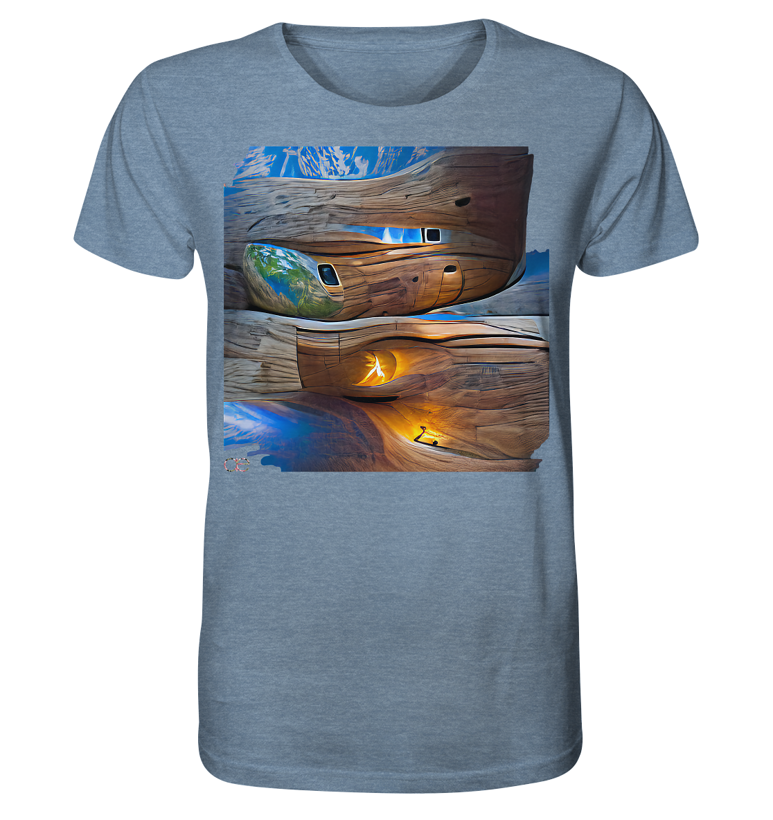 Ai Earth Perspective - Organic Shirt (meliert)