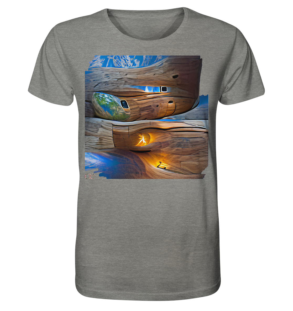 Ai Earth Perspective - Organic Shirt (meliert)