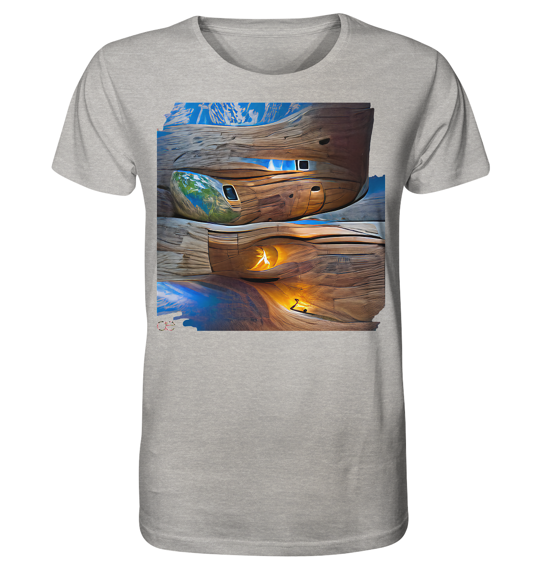 Ai Earth Perspective - Organic Shirt (meliert)
