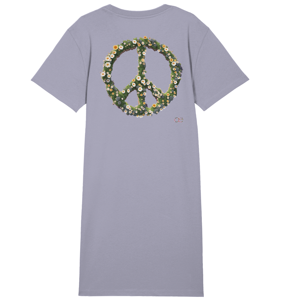 Peace Flower - Ladies Organic Shirt Dress