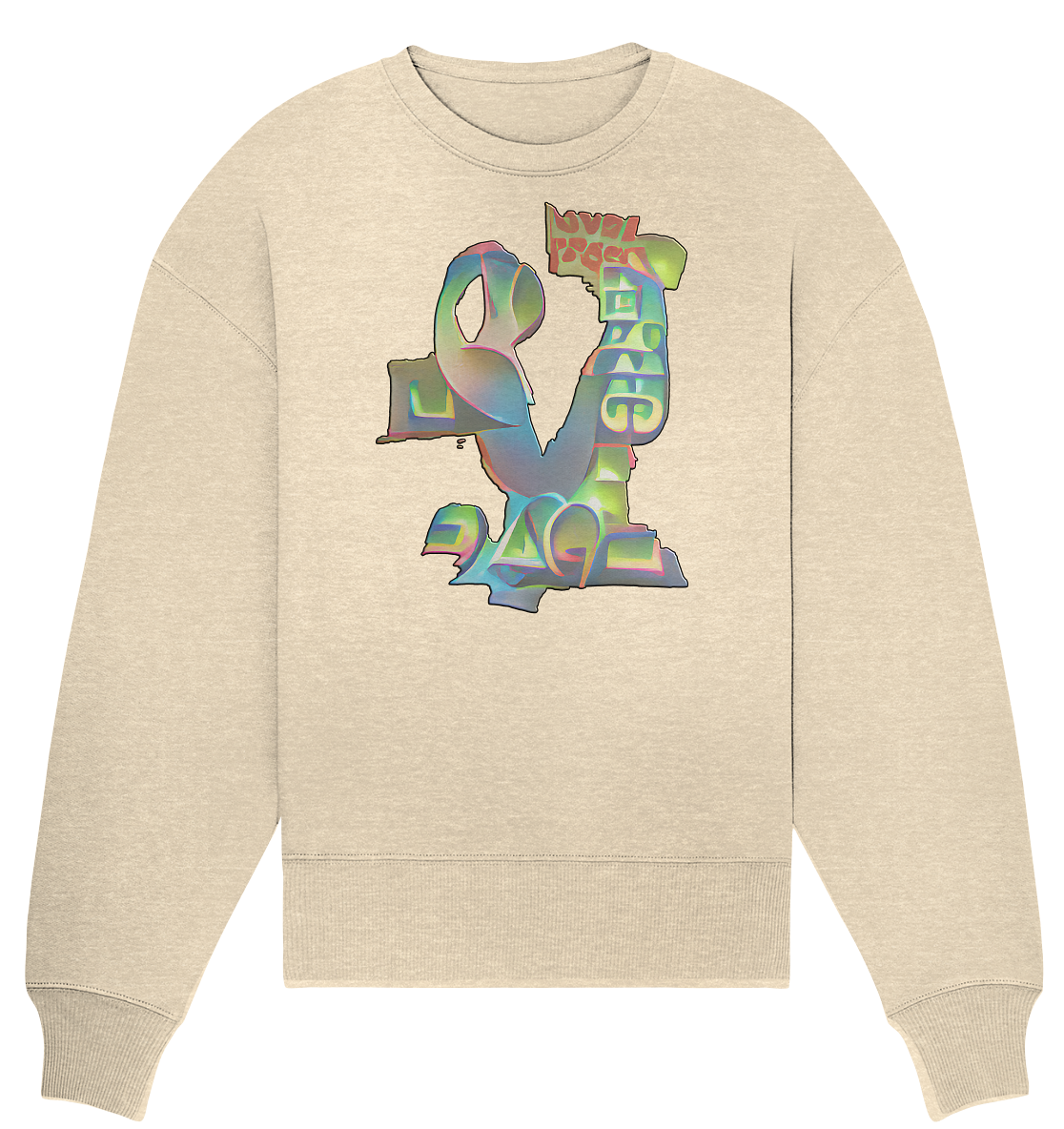 Peace & Love - Organic Oversize Sweatshirt
