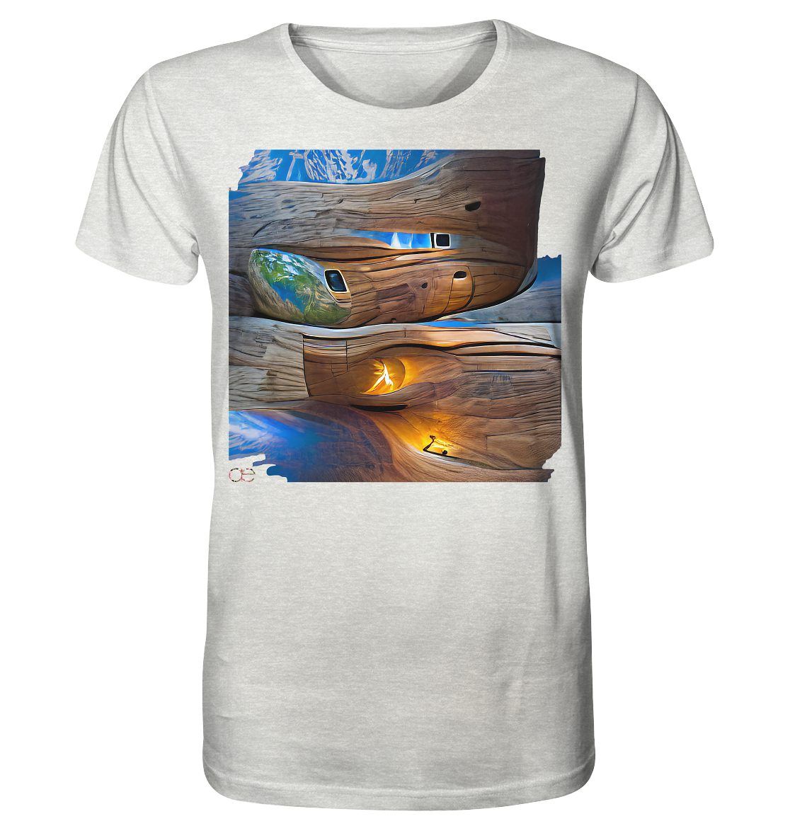 Ai Earth Perspective  - Organic Shirt (meliert)