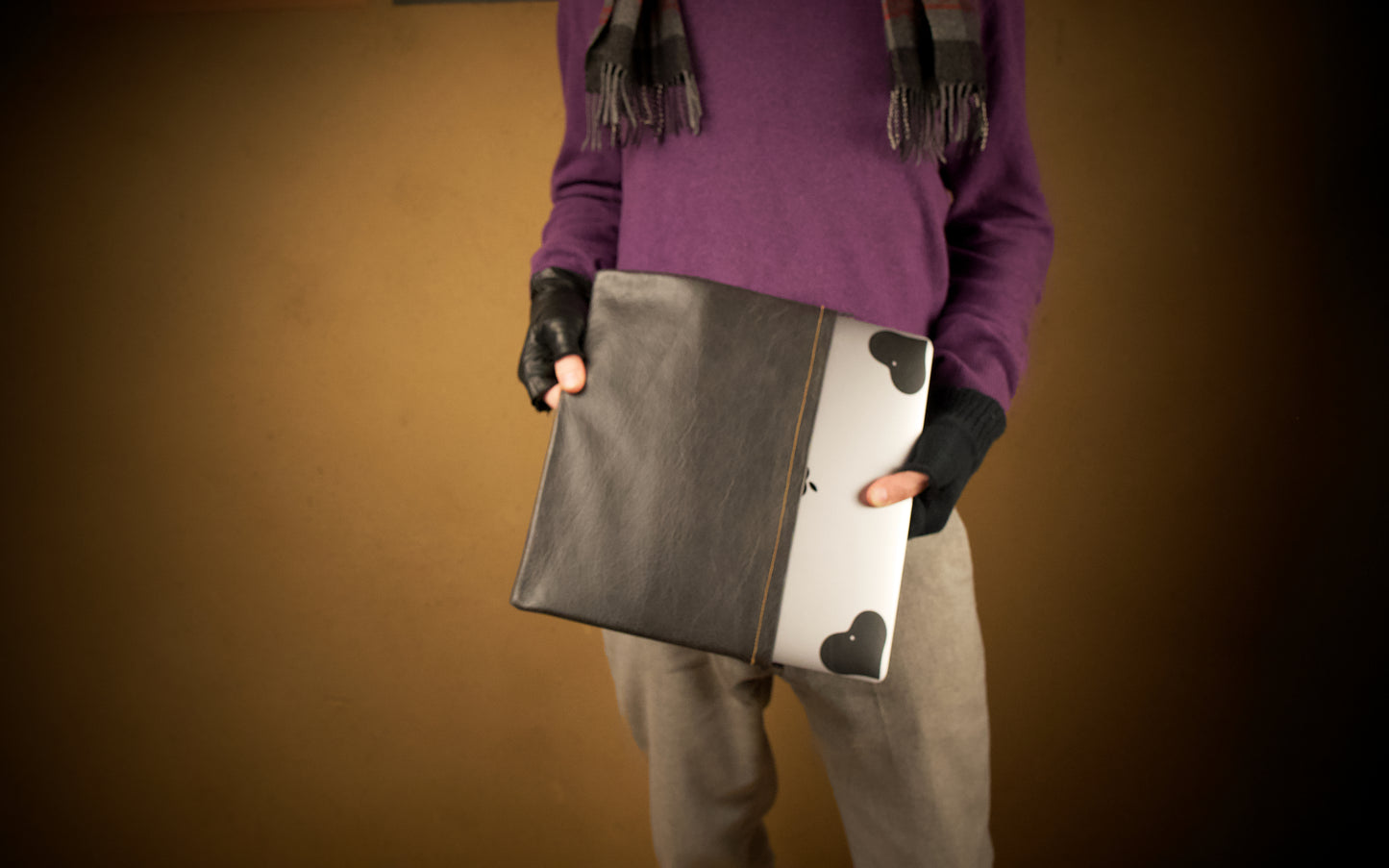 Macbook Sleeve - High-End Leather Grey