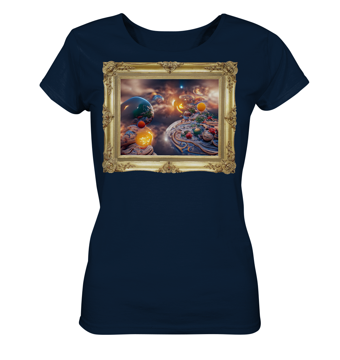 Ai Galaxy Frame - Ladies Organic Basic Shirt