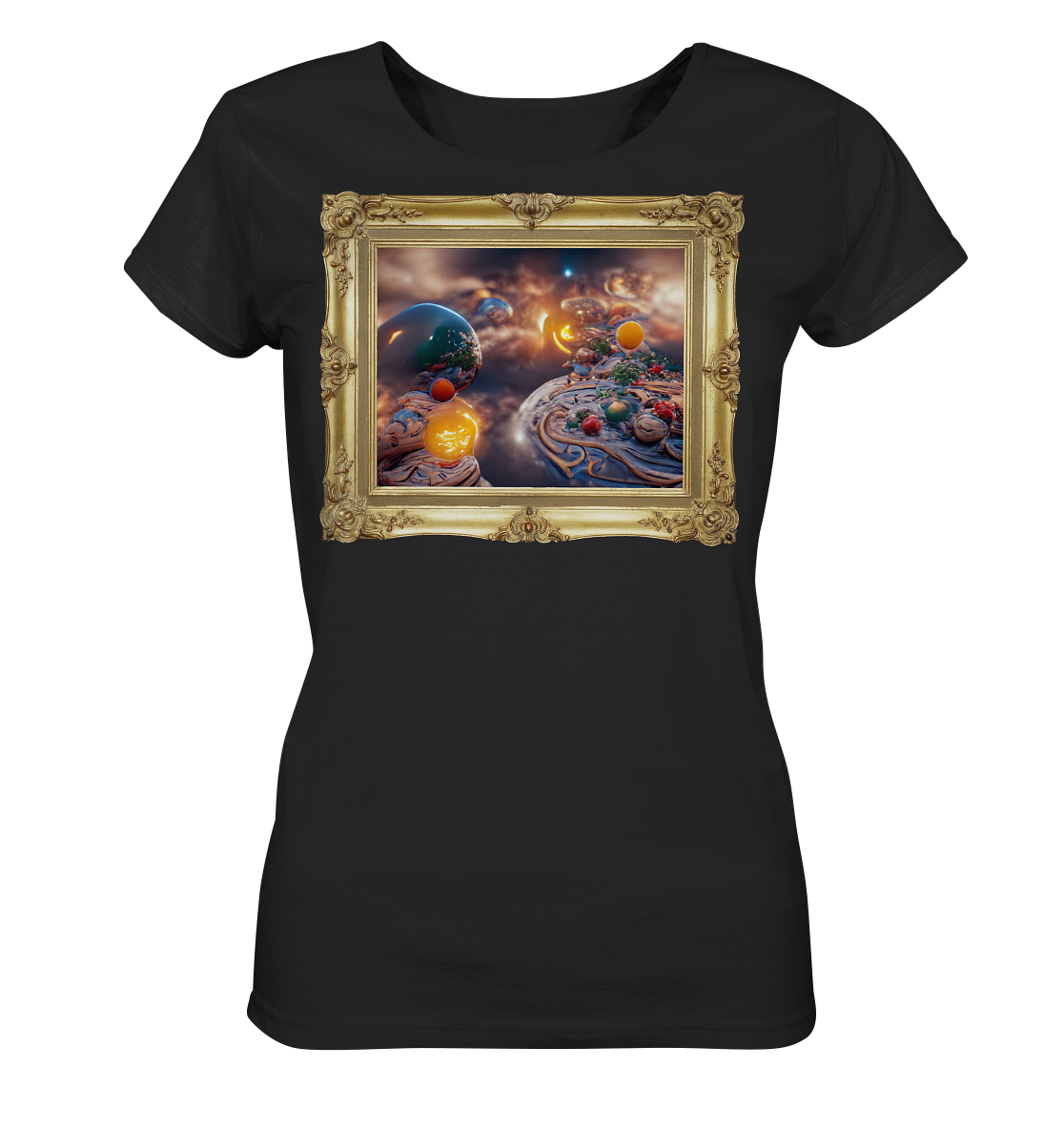 Ai Galaxy Frame - Ladies Organic Basic Shirt
