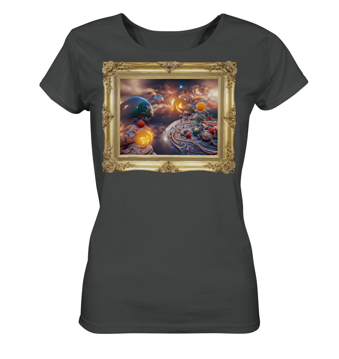 Ai Galaxy Frame - Ladies Organic Basic Shirt