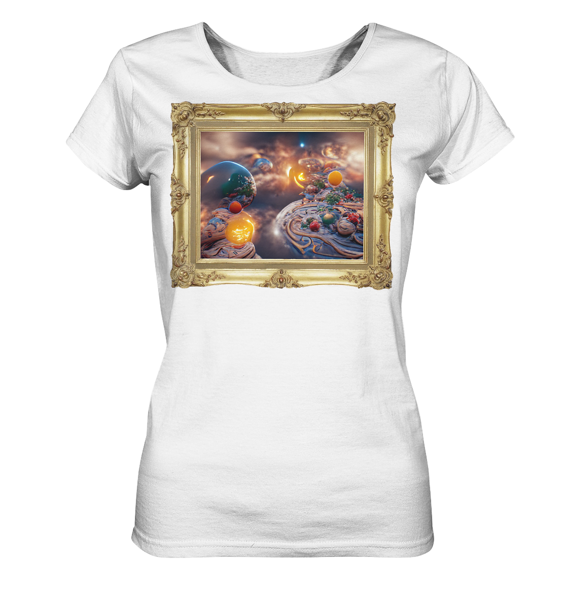 Ai Galaxy Frame - Ladies Organic Basic Shirt